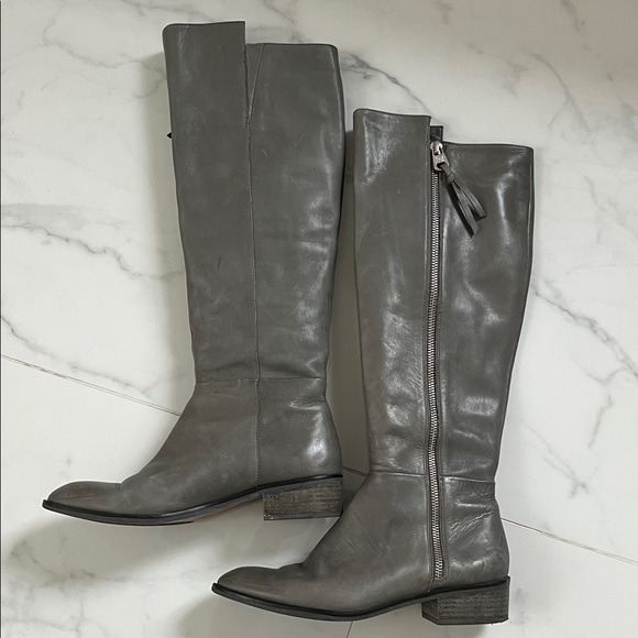 Elliott Lucca Shoes - Elliott Lucca Gray Over the Knee Boots